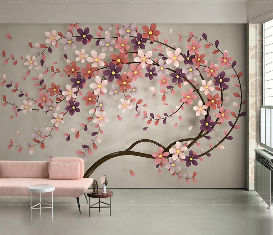 1080x931 Custom Wallpaper 3D New One Tree Flower Nordic Modern 3d Living Room  Bedroom Background Wall Decoration Mural Wallpaper