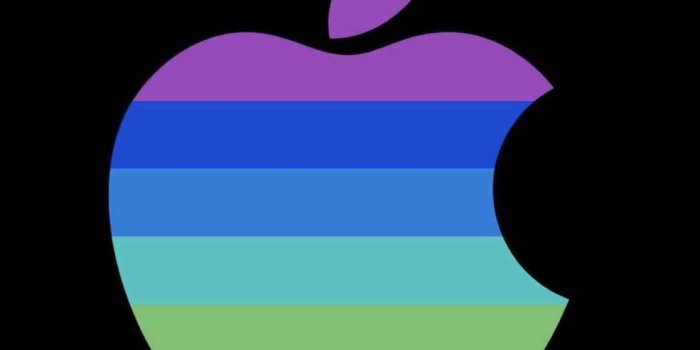 1125x2436 Apple logo colorful black cool | wallpaper.sc iPhoneXS