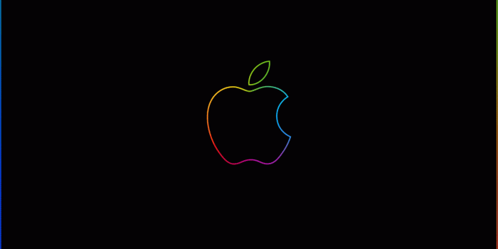 1242x2208 Rainbow border & apple logo iPhone wallpapers Imgur links - iphone