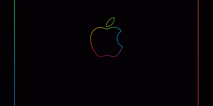 1301x2820 Rainbow border & apple logo iPhone wallpapers Imgur links - iphone