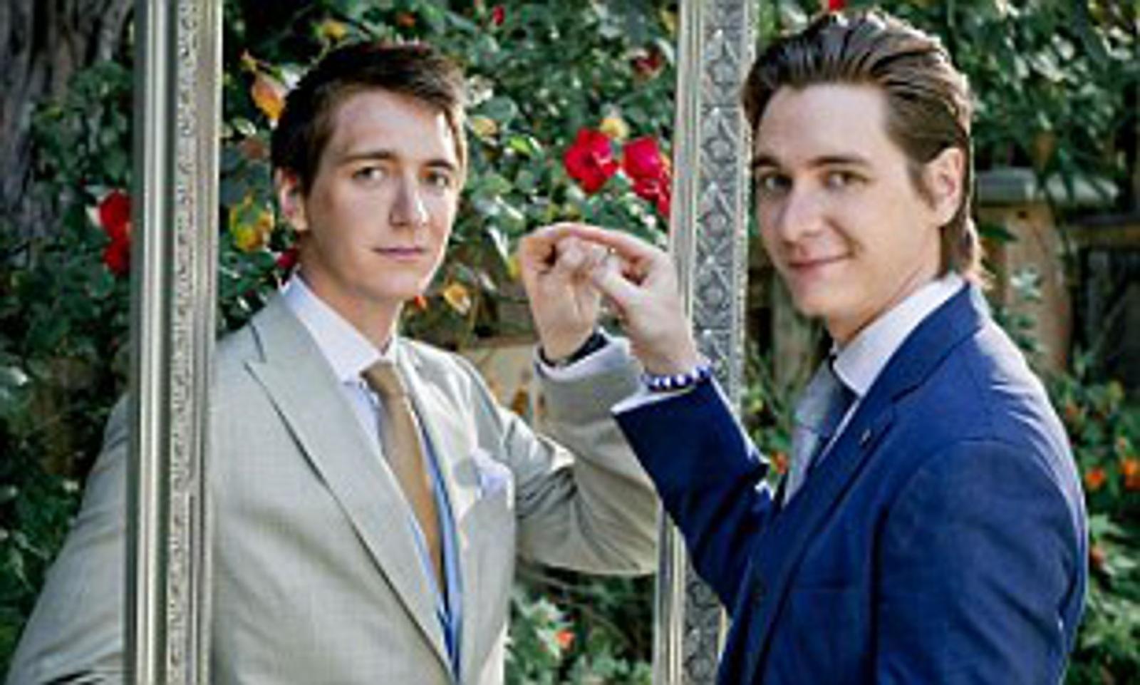 1908x1146 Harry Potter stars James and Oliver Phelps ditch the ginger hair dye