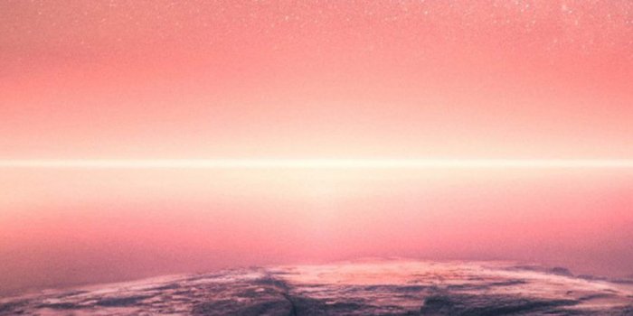 950x1689 Horizon Sunset Starry Sky Collision Edge | Nature Wallpapers