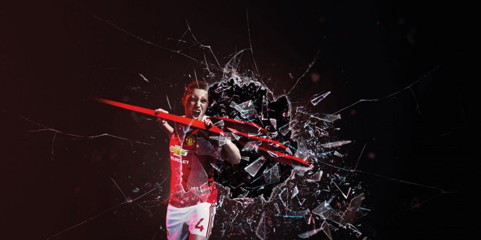 2560x1600 Phil Jones 2015-2016 Manchester United Adidas Home Kit wallpapers