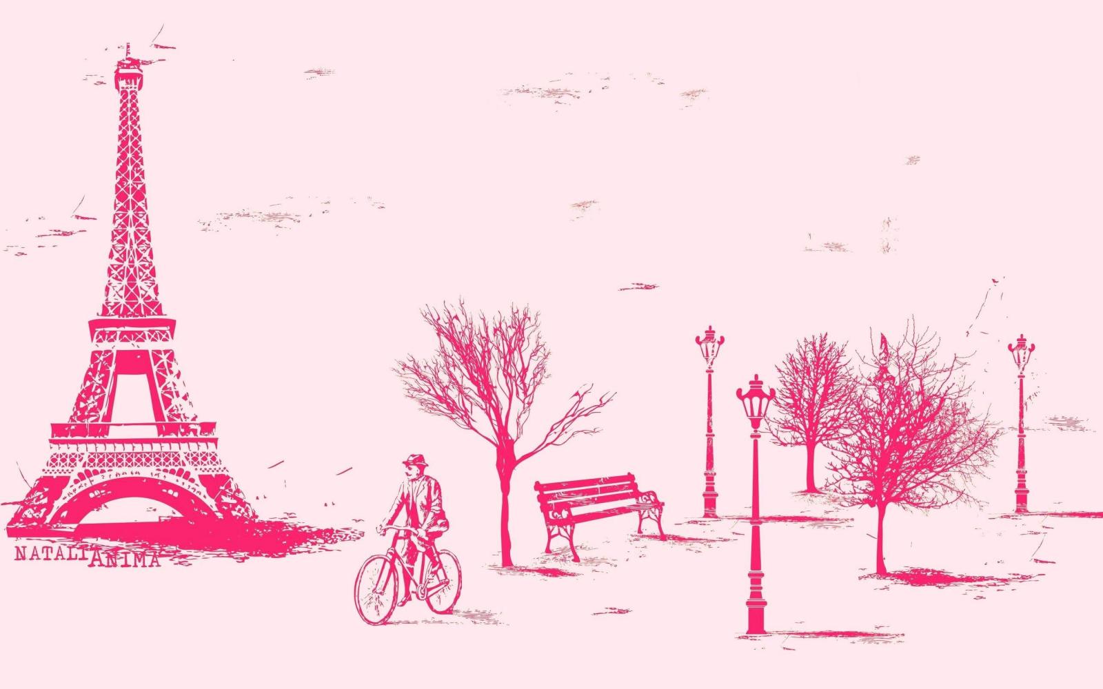 2560x1600 Paris In Pink Wallpaper Wallpapersafari Cute Pastel - Pink