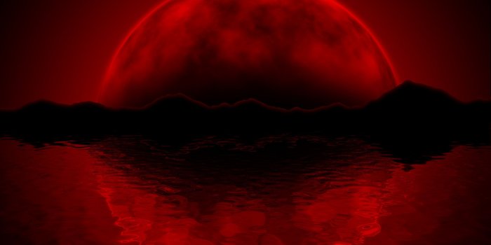 2560x1600 Red Moon Wallpapers