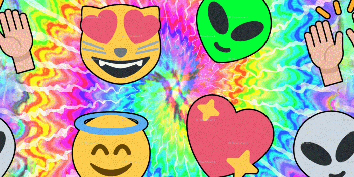 1350x1575 custom smaller aliens emoji tie dyes wallpaper - raveneve - Spoonflower