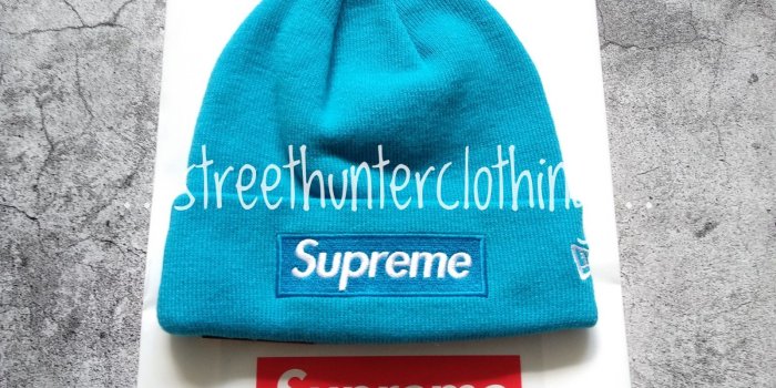 1600x1200 Supreme x new era box logo beanie blue