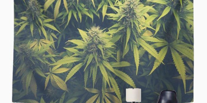 1000x1000 Amazon.com: Emvency Tapestry Print 60x80 Inches Green Weed Cannabis