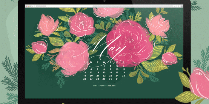 1200x1200 May 2019 Illustrated Desktop Wallpaper – Paper Raven Co.