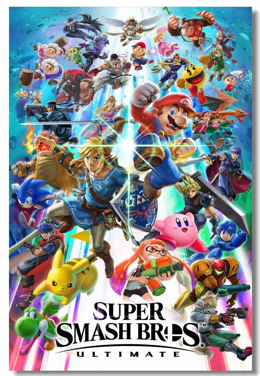 1000x1449 US $5.59 30% OFF|Custom Canvas Wall Decals Super Smash Bros WiiU 3DS Poster  Super Mario Zelda Game Wall Stickers Mural Kids Room Wallpaper #0491#-in