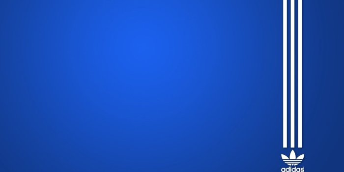 1680x1050 HD wallpaper: adidas logo, blue, minimalism, copy space