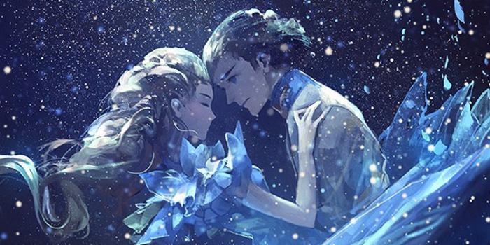 750x1334 ANIME KISS LOVE BLUE GIRL BOY ILLUSTRATION ART WALLPAPER HD IPHONE