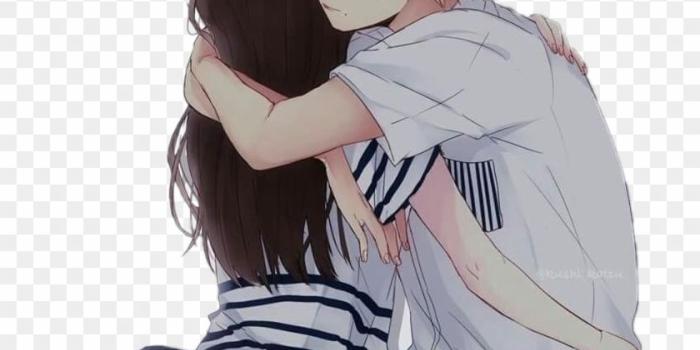 840x937 hugs #anime #couple #animecouple - Anime Girl And Boy Love, HD Png