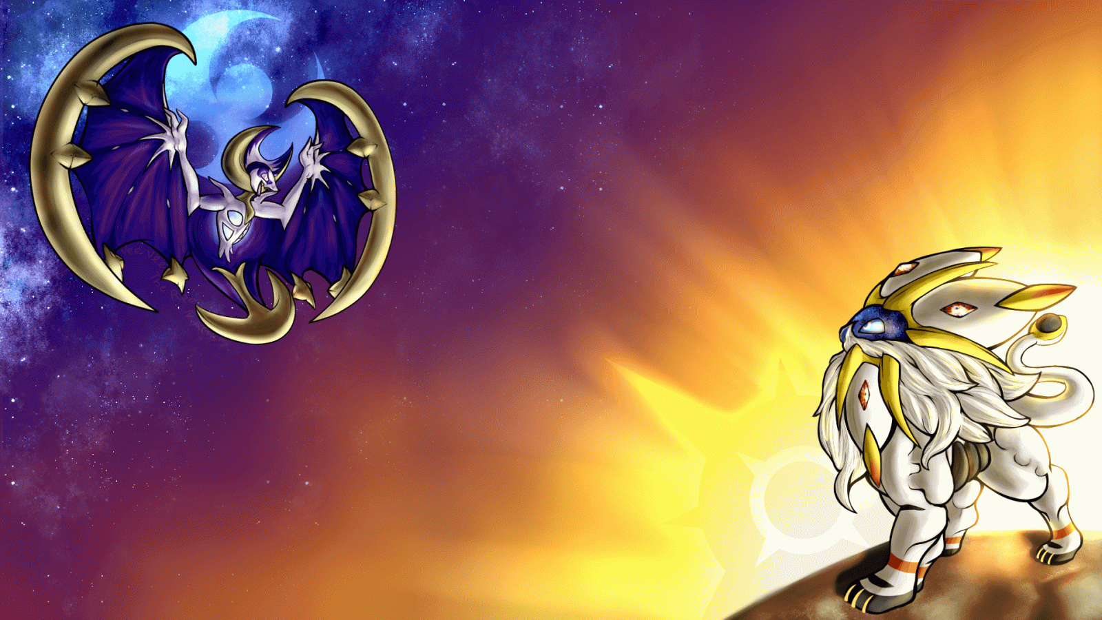 1920x1080 Solgaleo and Lunala HD Wallpaper | Background Image | 1920x1080 | ID