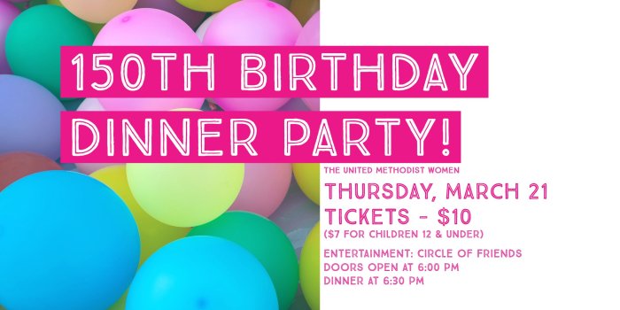 2560x1440 Cornerstone United Methodist Church – 150th Birthday Dinner Party!