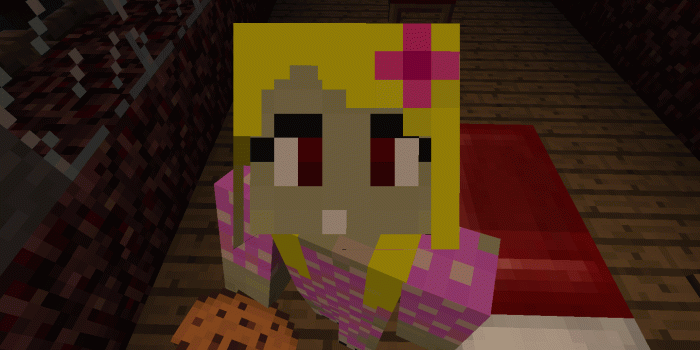 1440x838 Cute Pajama Zombie Girl Minecraft Skin