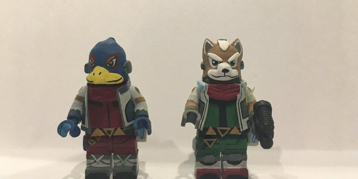 1024x768 LEGO Super Smash Bros Ultimate Figures -Fox and Falco