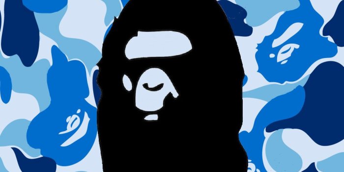 1080x1920 Blue BAPE Camo Logo - LogoDix