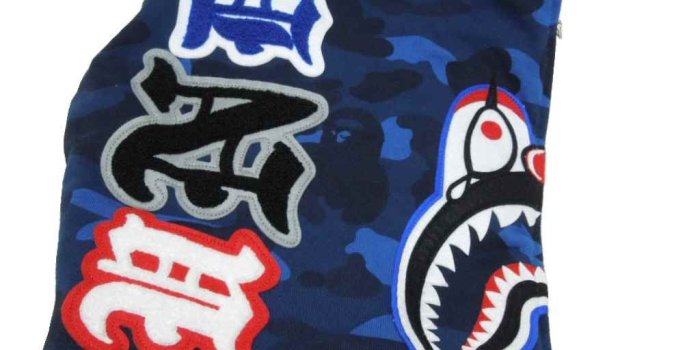 1024x768 A BATHING APE (APE) × UNDEFEATED PIERROT SHARK FULL ZIP HOODIE clown shark  hoodies BAPE (BAPE)