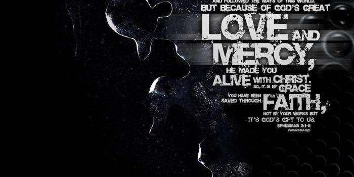 1024x768 Love and Mercy - Ephesians 21.8 Wallpaper - Christian Wallpapers and