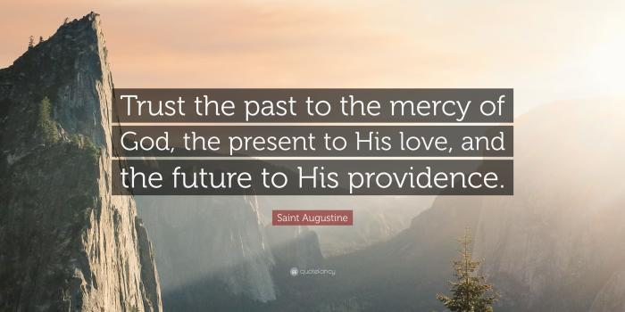 3840x2160 Saint Augustine Quote: “Trust the past to the mercy of God, the