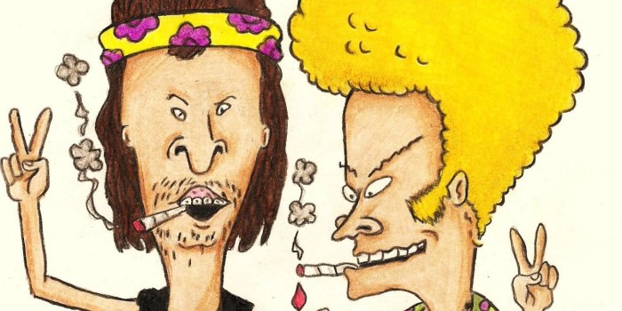 2048x1536 Beavis and Butthead humor joint marijuana smoke wallpaper