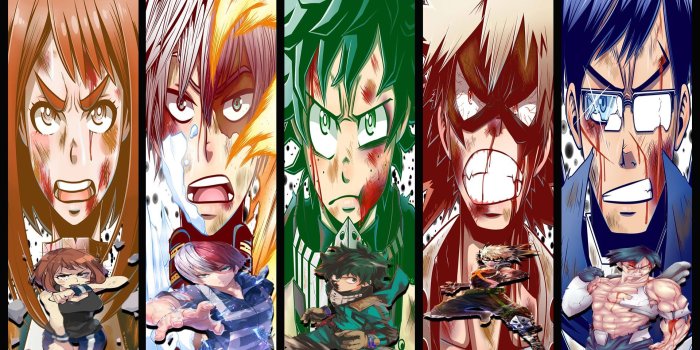 1920x1080 Boku no Hero Academia Midoriya/Bakugou/Todoroki/Lida/Uraraka HD