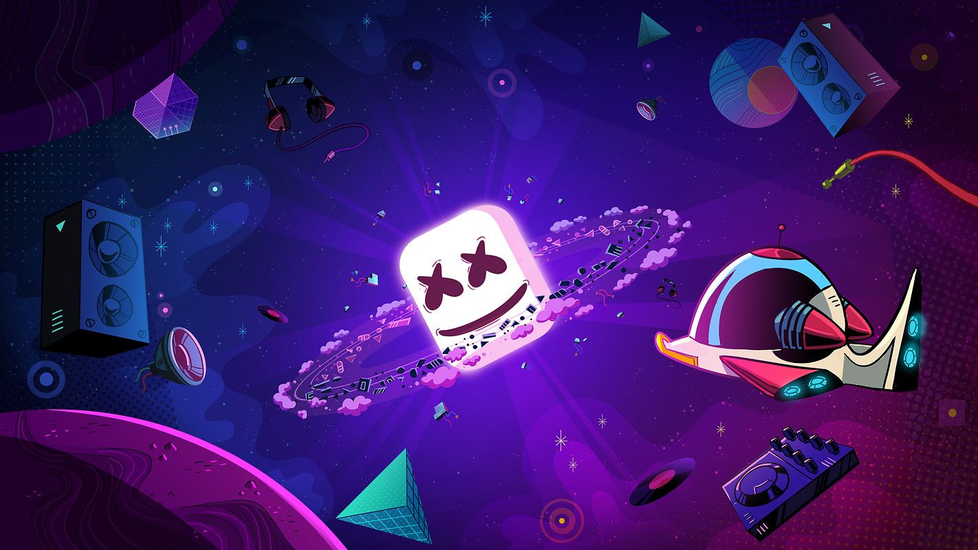 1422x800 Marshmello Space Art Free Wallpaper download - Download Free