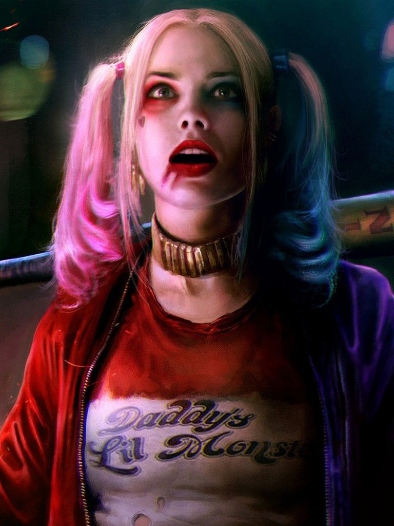 768x1024 Download 768x1024 Harley Quinn, Suicide Squad, Margot Robbie