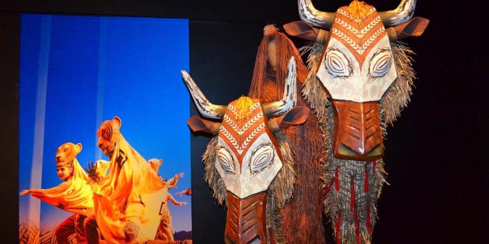 1920x1080 Wildebeest Mask From The Lion King Musical Exhibit in Brisbane HD