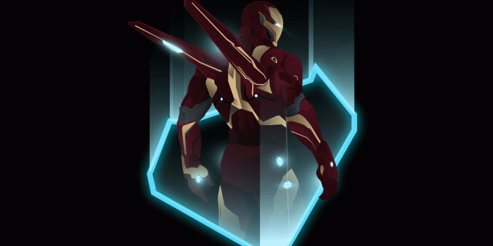3400x1920 Wallpaper Iron Man, Dark background, Illustration, 4K, Black/Dark