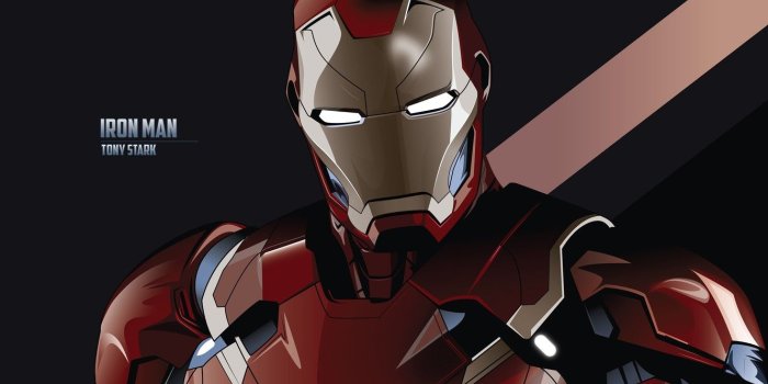 1332x850 Wallpaper the inscription, art, costume, black background, Iron man