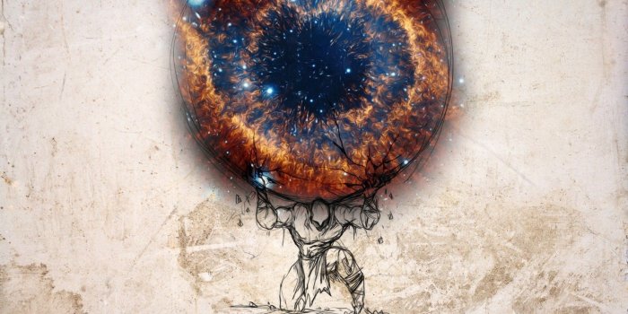 1920x1080 Atlas holding up a nebula instead of the Earth... in 2019 | Art