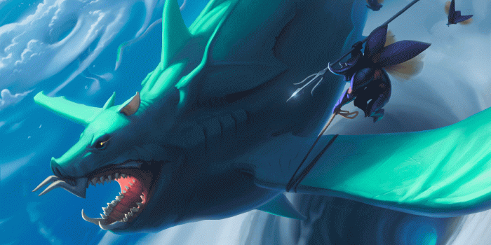 1700x989 I painted Duke Fishron : Terraria