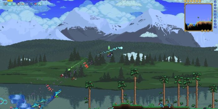 1920x1080 Terraria: Duke Fishron how to defeat him and the Tempest Staff (King Slime  shows up to)