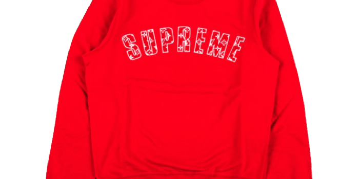 1024x768 Supreme x Louis Vuitton Arc Logo Crewneck Red