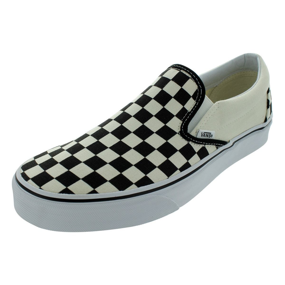 1200x1200 Vans Unisex Classic Black and White Checkered Canvas Slip-on Skate Shoes