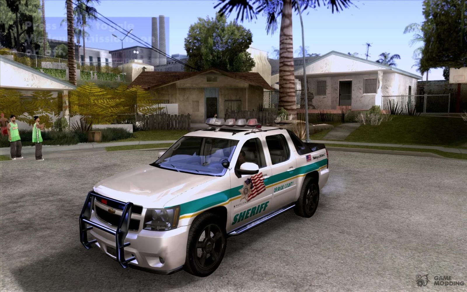 1680x1050 Chevrolet Avalanche Orange County Sheriff for GTA San Andreas