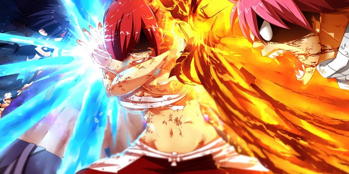 3840x2160 Erza Scarlet Natsu Dragneel Gray Fullbuster Fairy Tail 4K #25676