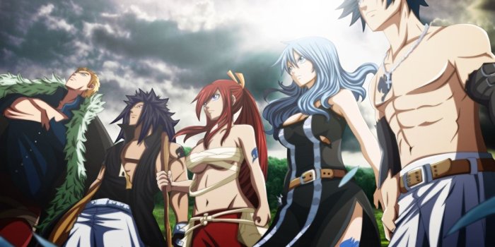 1280x849 Wallpaper Fairy Tail guys erza scarlet gray fullbuster juvia loxar