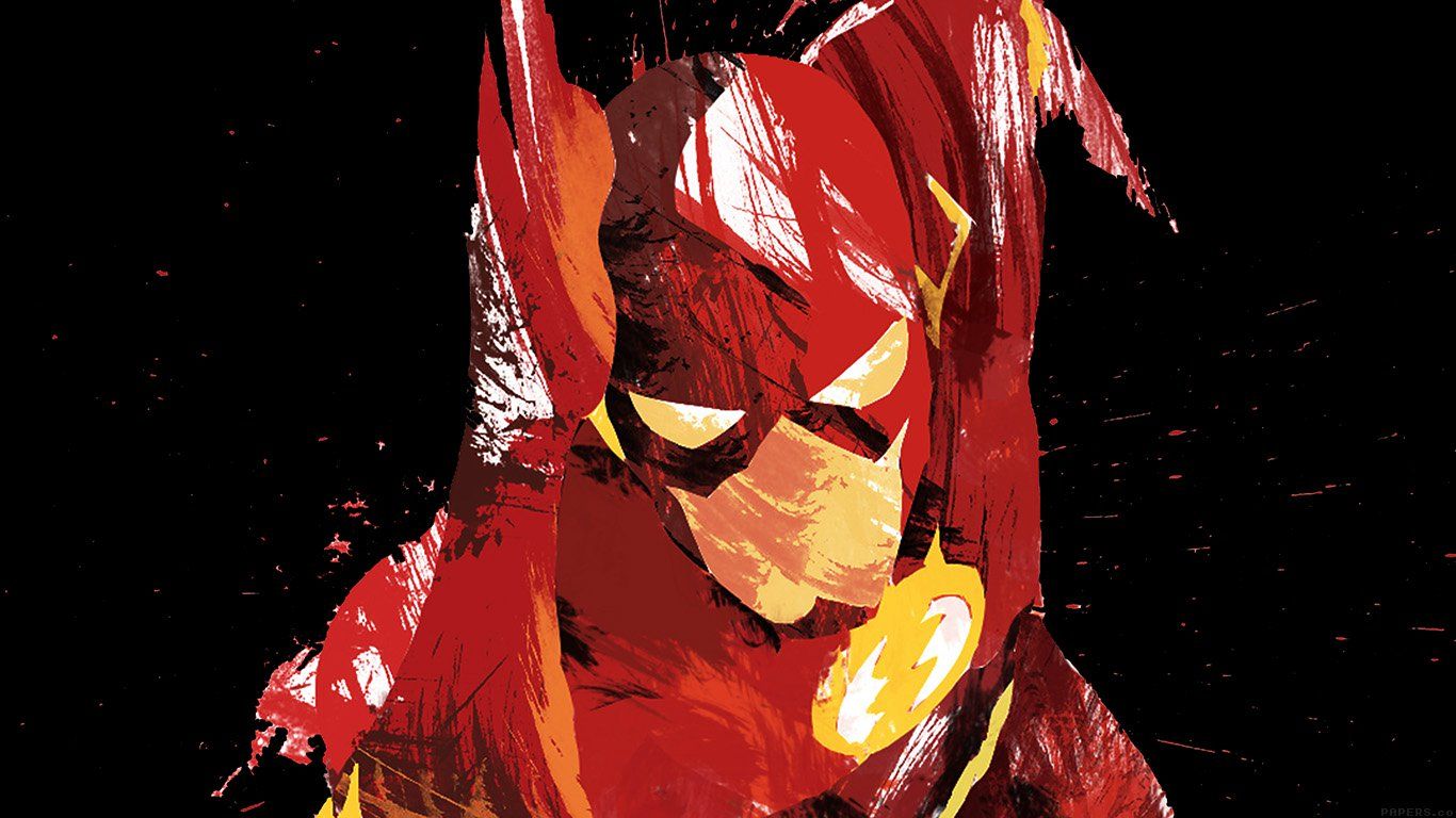1366x768 wallpaper for desktop, laptop | ah42-flash-speed-dark-hero-illust