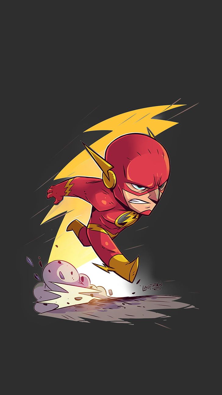 728x1294 HD wallpaper: The Flash illustration, superhero, DC Comics, archival