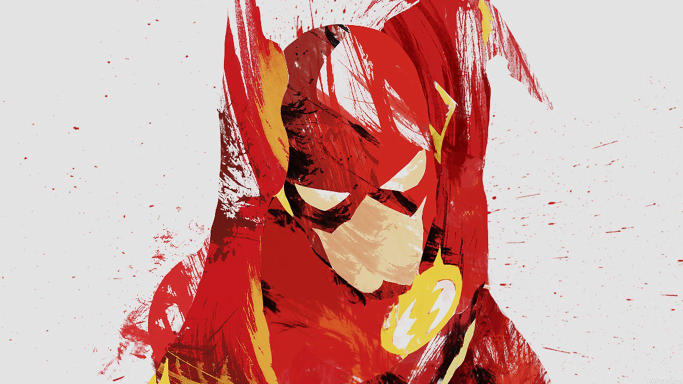 1366x768 wallpaper for desktop, laptop | ah41-flash-speed-hero-illust-minimal-art