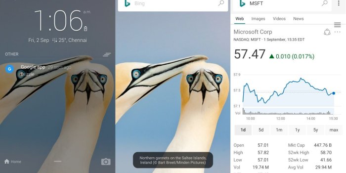 1440x855 Microsoft Next Lock Screen app update enables Bing search experience