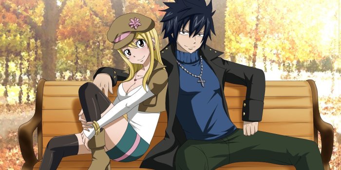 1920x1080 anime, Fairy Tail, Heartfilia Lucy, Fullbuster Gray 4K HD wallpaper
