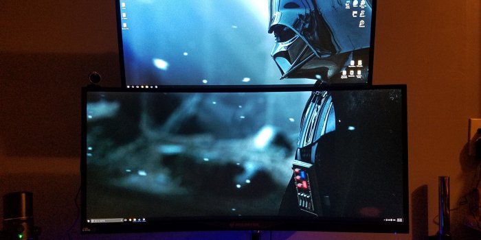 2880x2160 Vader 4K Wallpaper Across Over-Under Ultrawide Monitors - Imgur