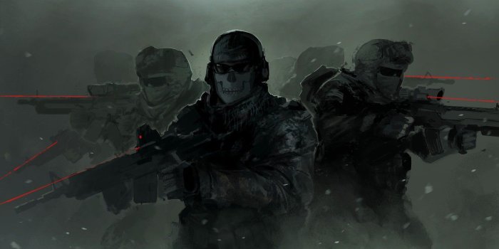 1332x850 Wallpaper soldiers, ghost, Activision, Infinity Ward, Call of Duty