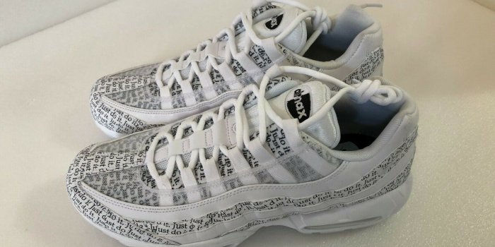 1600x1200 Nike Air Max 95 SE JDI Just Do It Mens Size 9 White Black AV6246-100