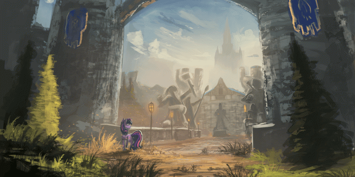 1280x720 1234734 - artist:shamanguli, castle, cloud, crossover, dead source