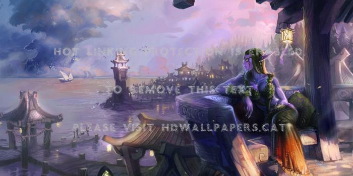 1280x899 night elf world of warcraft scenery game